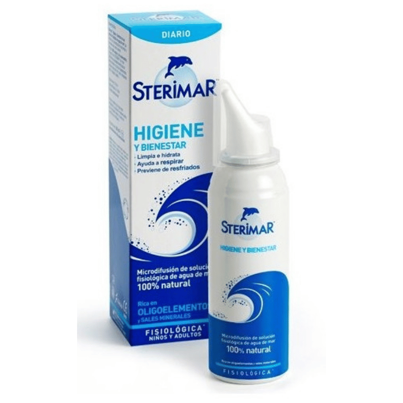 Spray nasal STERIMAR higiene y bienestar 100 ml con microdifusión de agua de mar