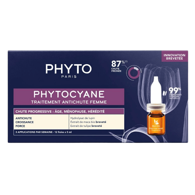 Tratamiento anticaída progresiva para mujer Phytocyane 12x5 ml