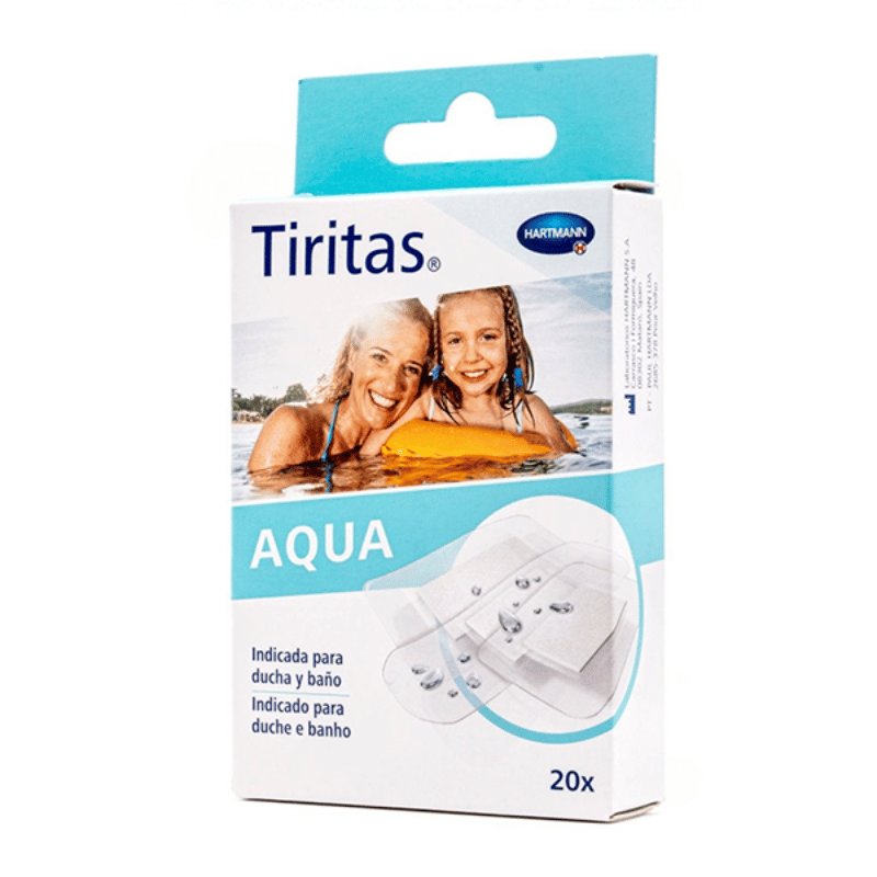 Apósitos adhesivos impermeables HARTMANN Tiritas Aqua 20 unidades en 3 tamaños – ideales para ducha y baño